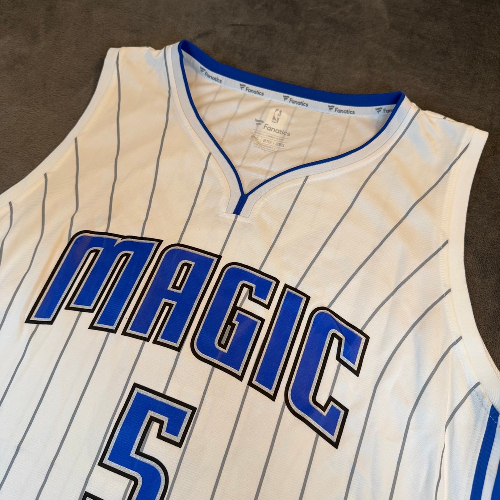 Fanatics Orlando Magic Basketball Jersey Mens 2XL White Pinstripe Banchero NWT